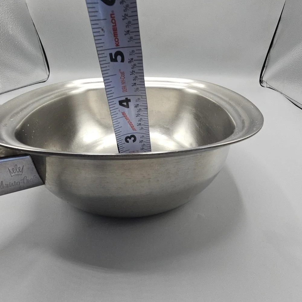 Vintage Aristo-Craft 2 QT Stainless Steel Square Saucepan Pot W/ Lid Made USA